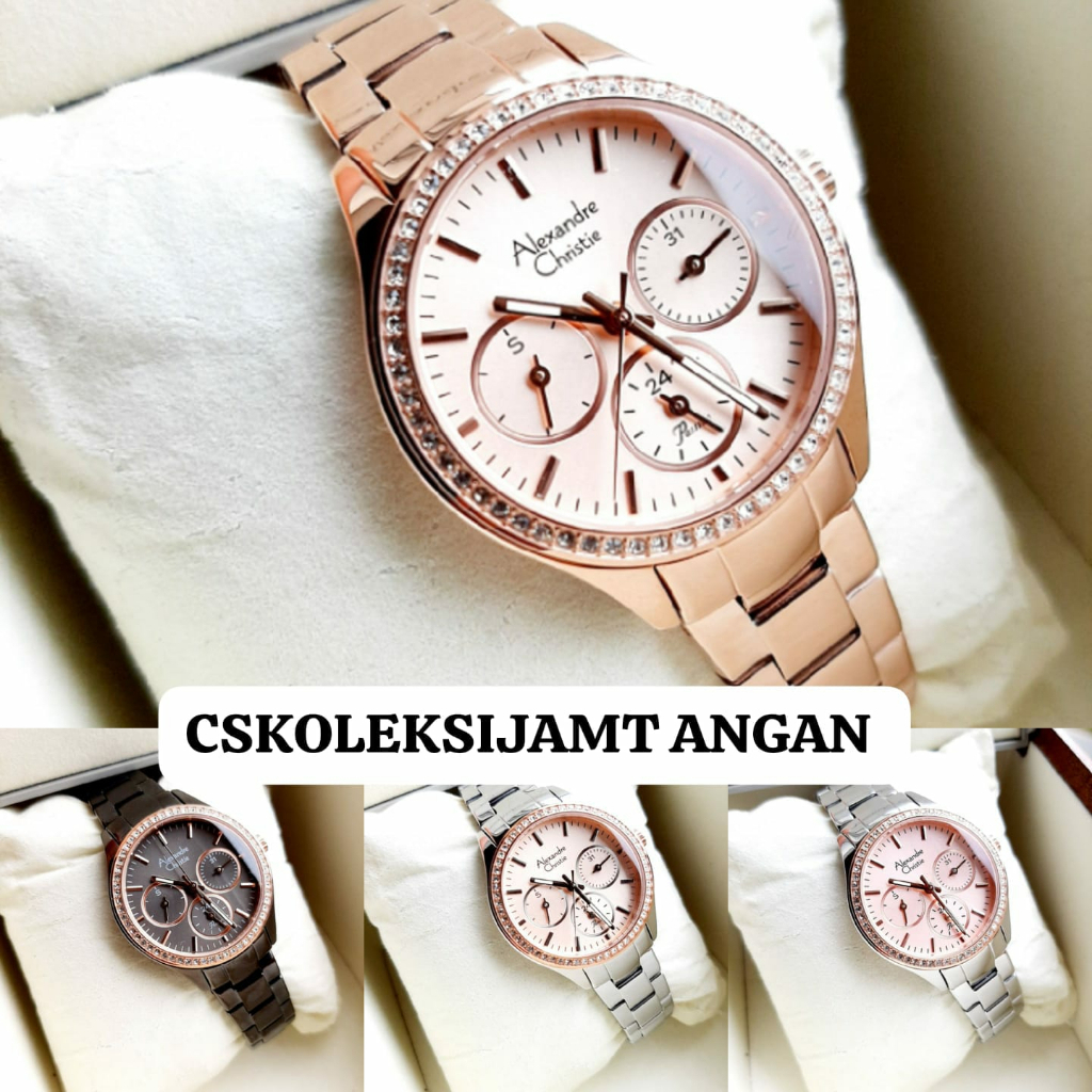 ALEXANDRE CHRISTIE AC 2A66 AC2A66 ROSEGOLD WANITA. ORIGINAL GARANSI RESMI 1TAHUN