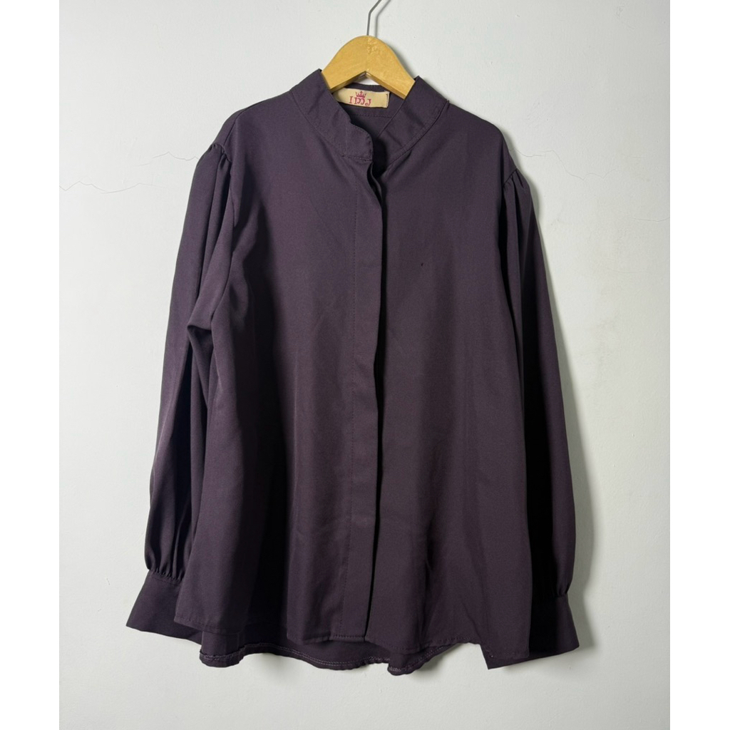 KEMEJA UNGU TUA LENGAN PANJANG