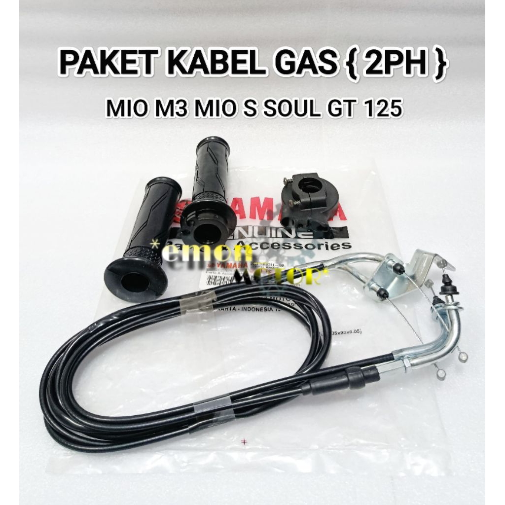 PAKET KABEL GAS SET { 2PH }KABEL GAS CAKOPAN GAS HANDGRIP HANDPAD GRIP MIO M3 125 MIO Z MIO SOUL GT 