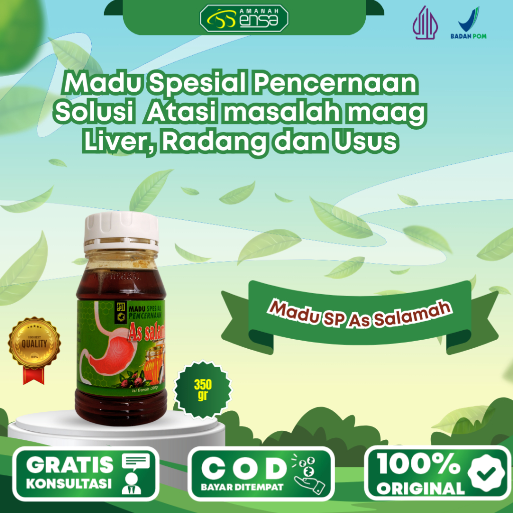 Madu As Salamah SP 350 GR -Madu Sehat Lambung-Madu As Salamah Spesial Pencernaan