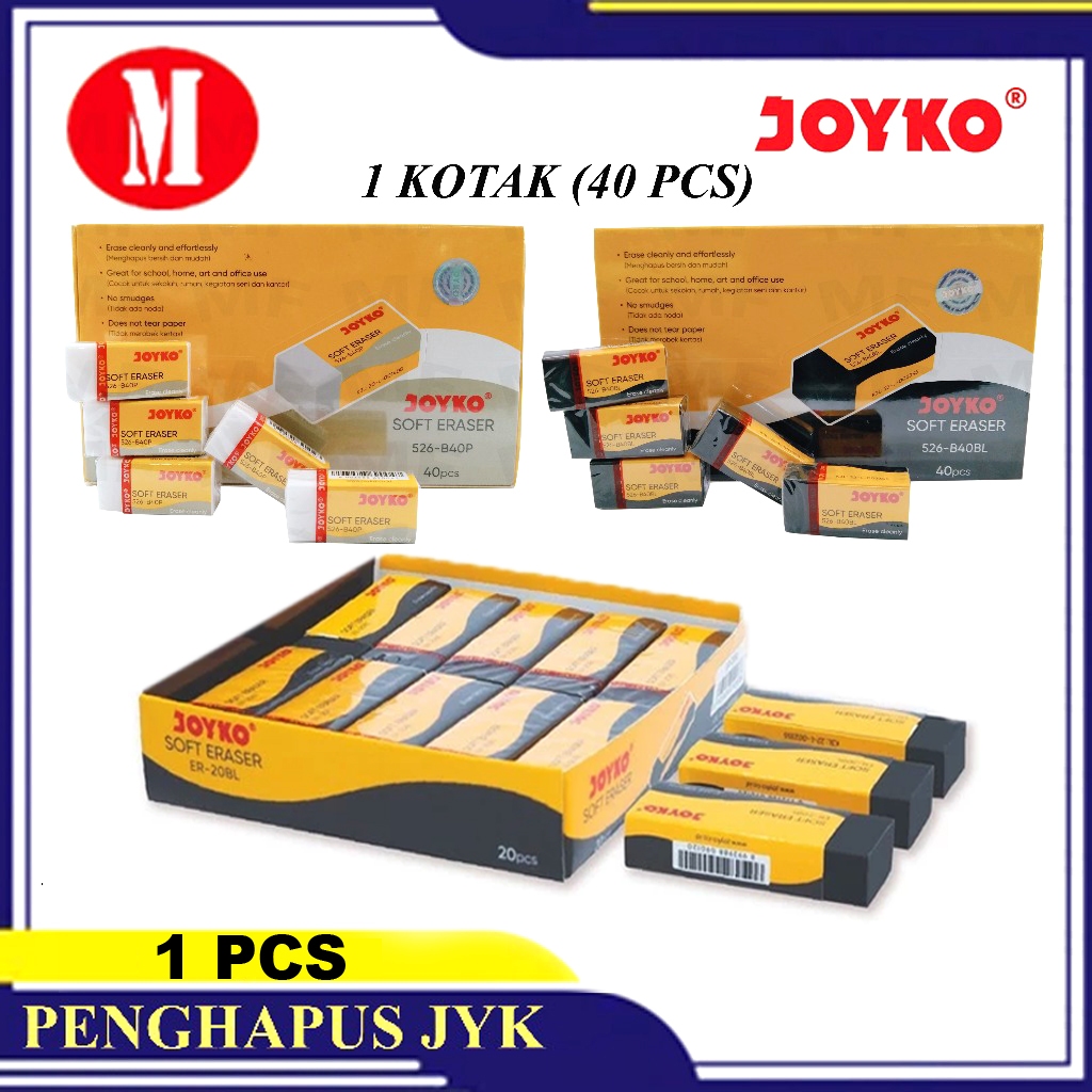 

Penghapus Joyko / Joyko Soft Eraser 526 B40P/526 B40BL & ER-20