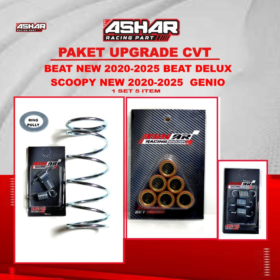 PAKET UPGRADE CVT BEAT NEW 2020-2025 GENIO SCOOPY 2020 UP ASHAR RACING