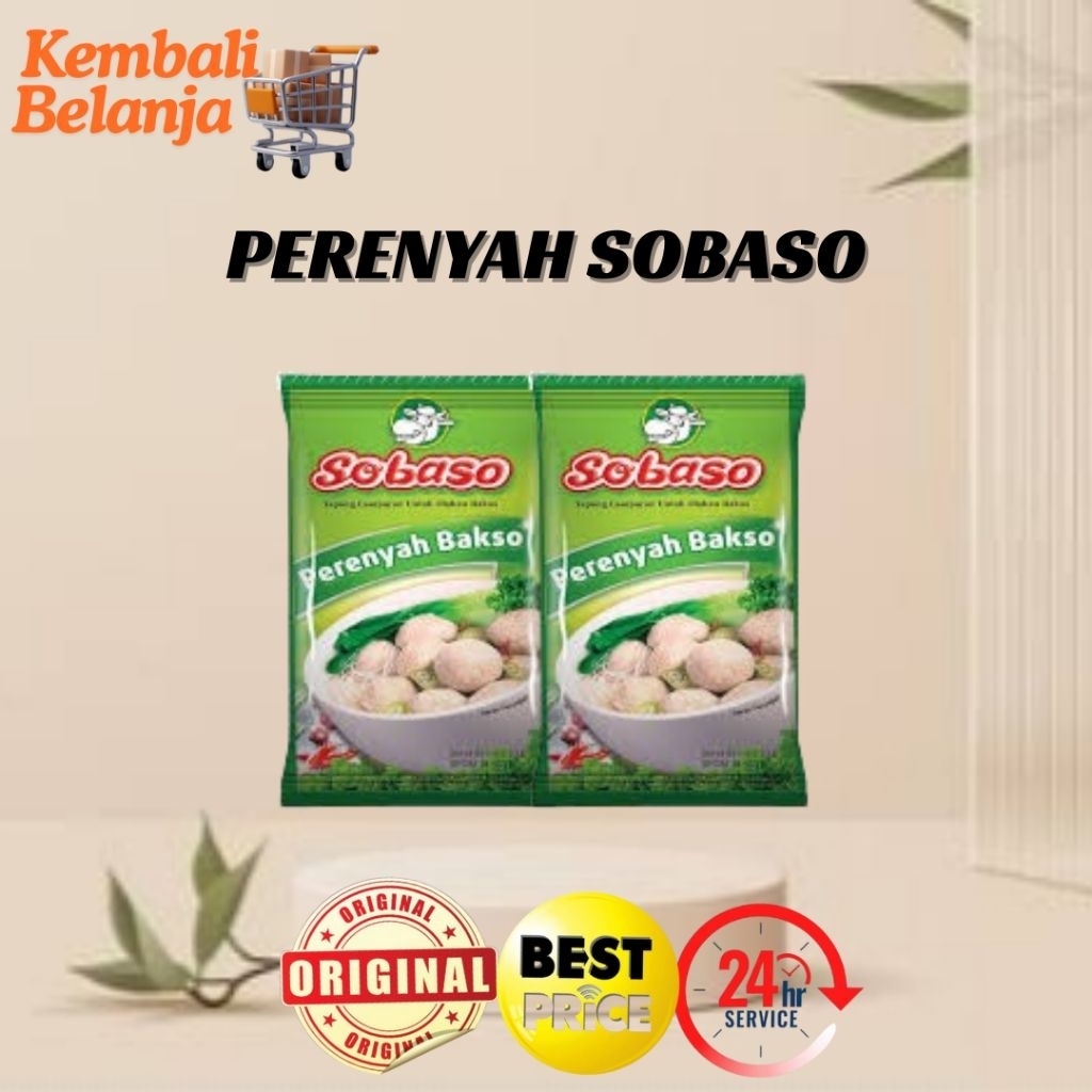 

Perenyah Bakso Sobaso 20 Gram/ Perenyah Bakso Halal/ Perenyah Bakso Murah/ Tepung Perenyah Bakso