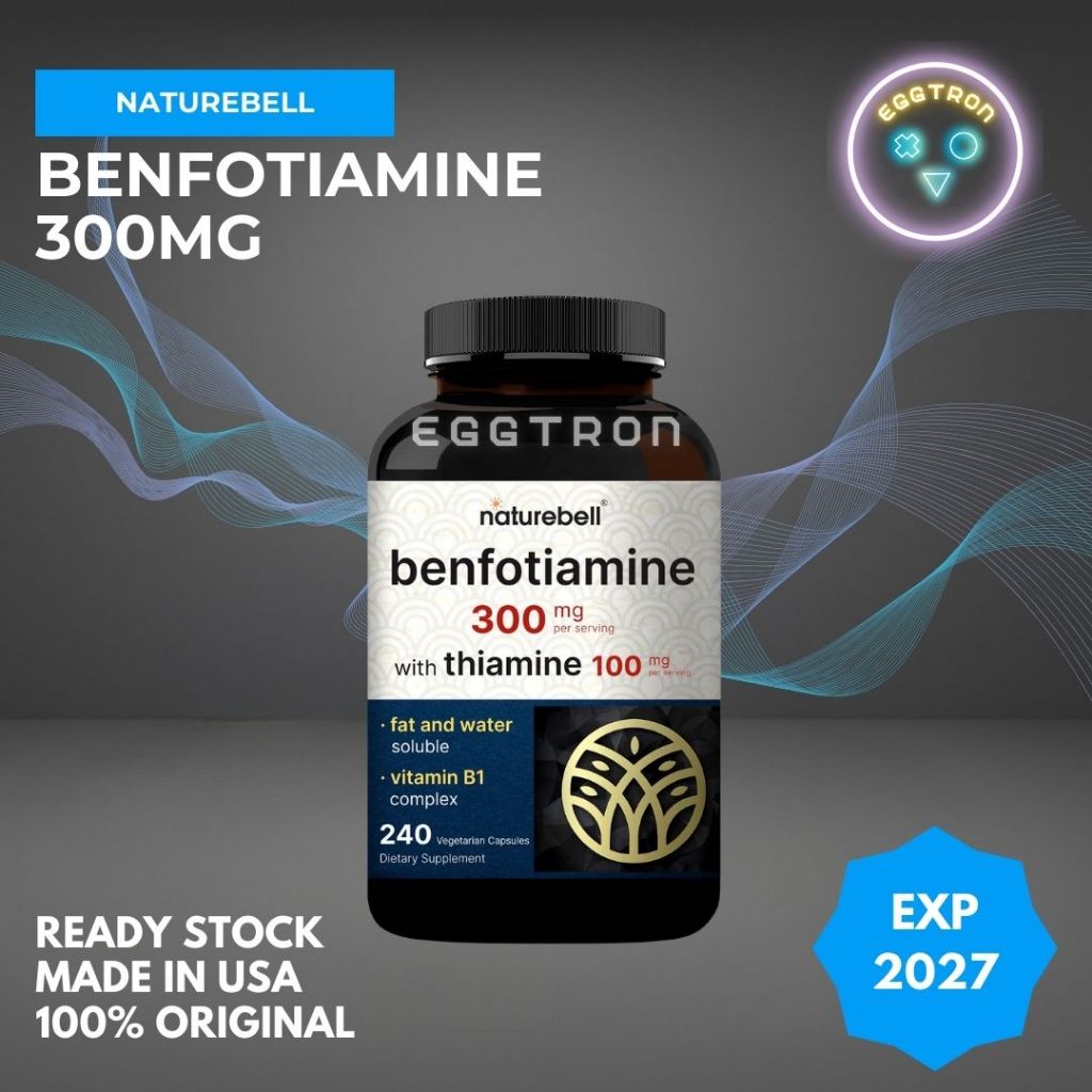 Naturebell Benfotiamine 300 mg with thiamine 240 kapsul vitamin B1 Vit