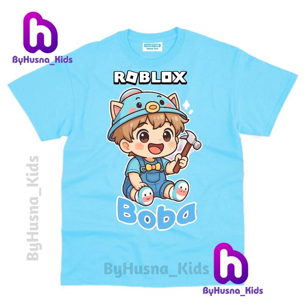 BAJU ANAK KAOS ANAK ROBLOX BOBAROSE ROBLOX YUTUB BALITA BATITA UNISEX CEWE COWO