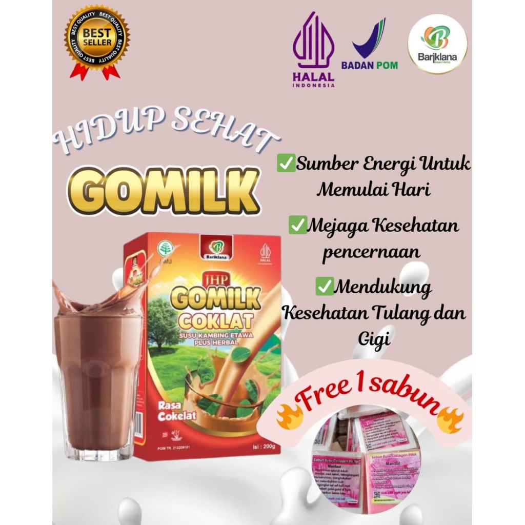 

[BEST SELLER] [ORIGINAL 100%] [BISA COD] GOMILK Susu kambing etawa plus herbal untuk penambah nafsu makan [Setiap Orderan FREE PRODUK]