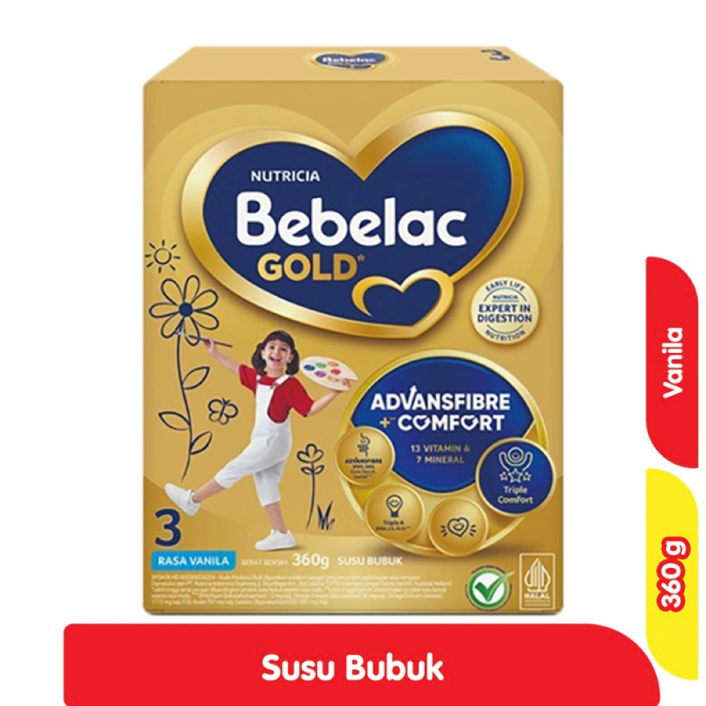 

Bebelac Gold 3 Susu Bubuk Pertumbuhan Anak Vanila 360 g