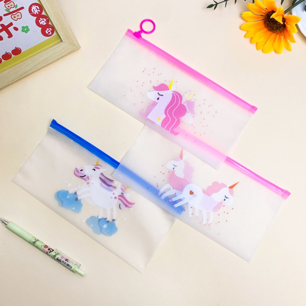 

Tempat pensil pulpen karakter tempat penyimpanan serbaguna ziplook