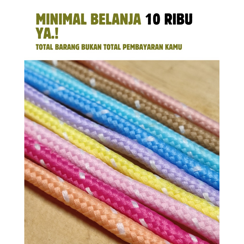 (1 meter) Tali Paracord Tali Prusik Tali Hp Tali Tebal Candyland