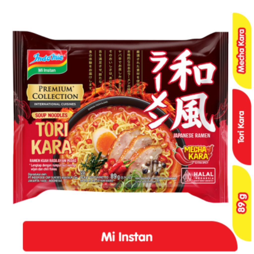 

Indomie Premium Collection Mie Instan Tori Kara Ayam Pedas 89 g
