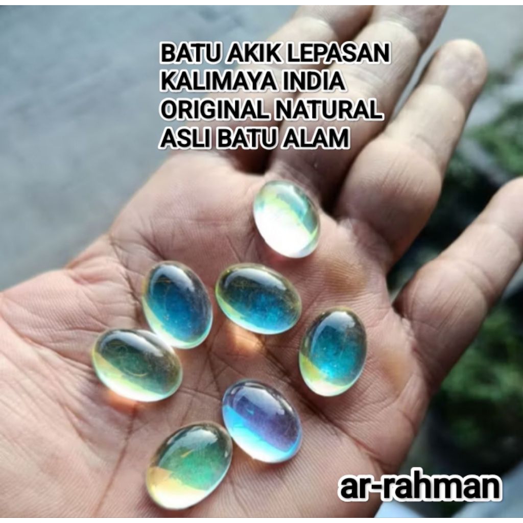 3 BUTIR BATU AKIK LEPASAN KALIMAYA INDIA ORIGINAL OBSIDION SPECIAL STONE 18X13mm & 12X10mm
