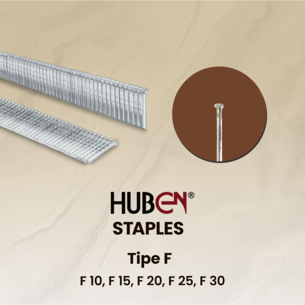 

HUBEN Isi Paku Tembak Staples F10 F15 F20 F25 F30 Refill Nail Gun Stapler Per Kotak