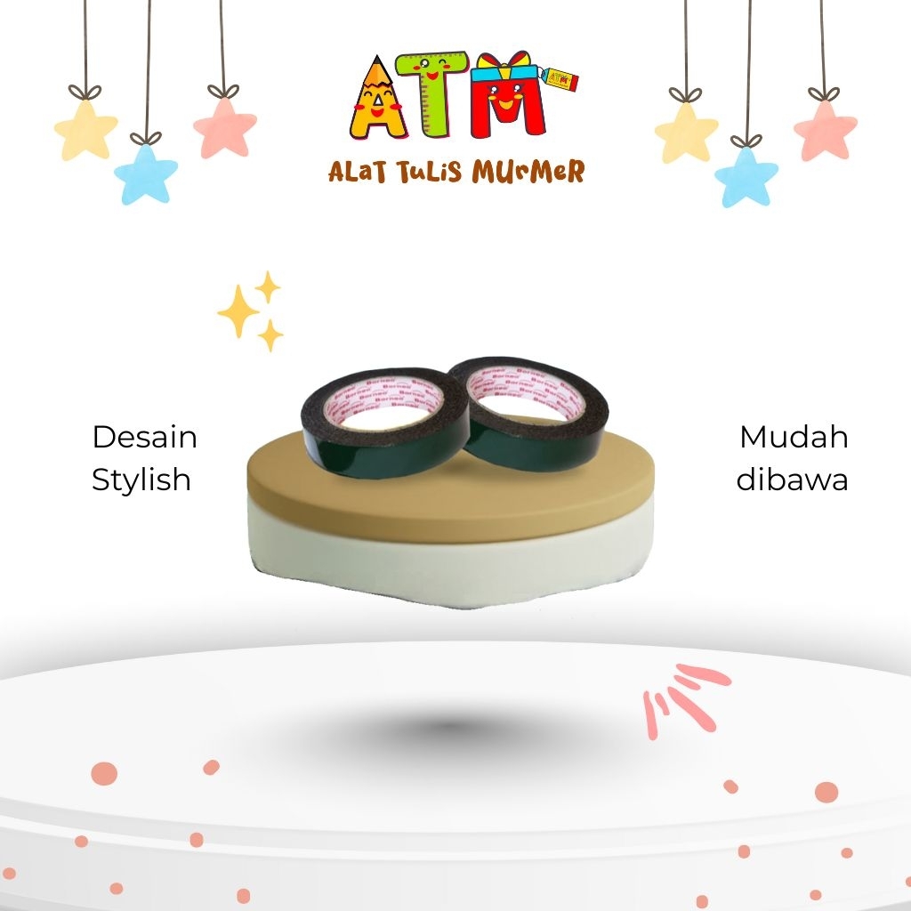 

Lakban/Perekat/Selotip/Double Foam Borneo 24mm x 5mm