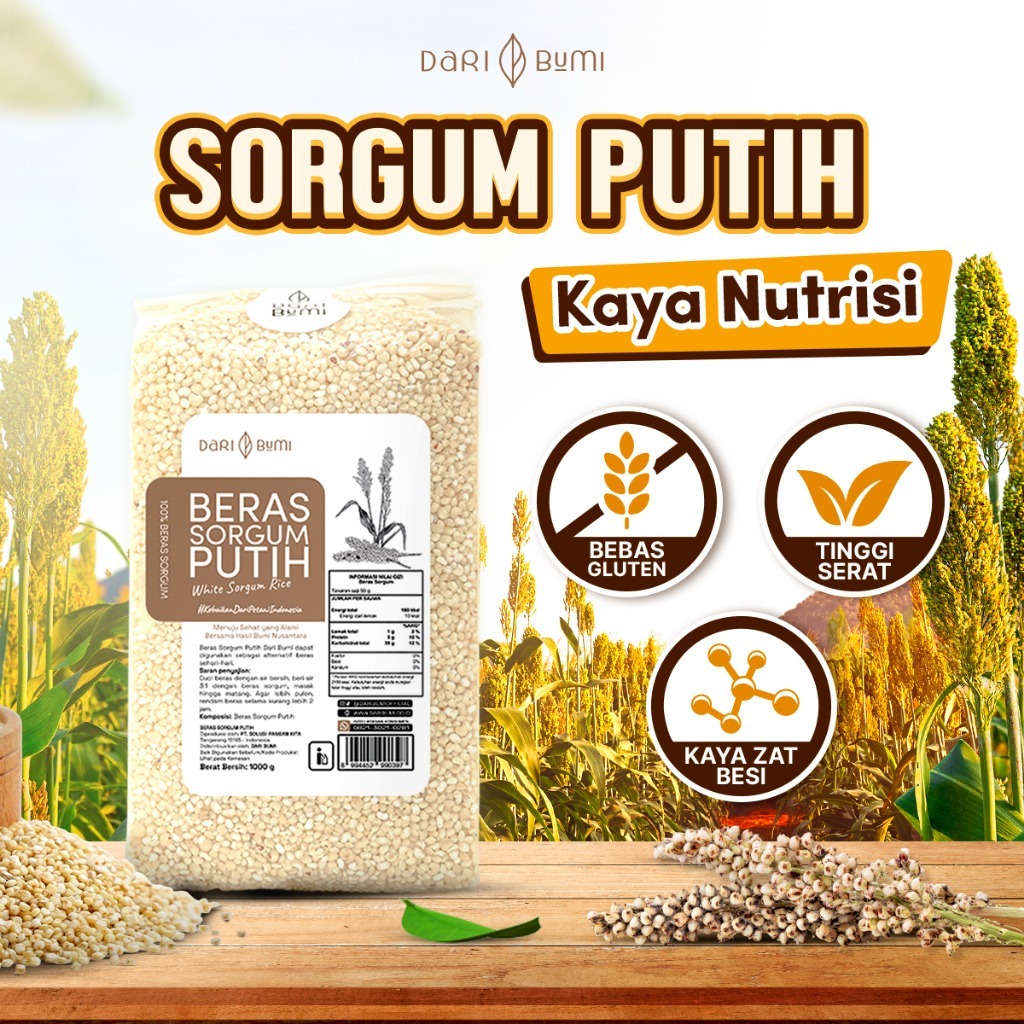 

Dari Bumi Beras Sorgum Putih Kupas 1 Kg Diet Sehat Gluten Free