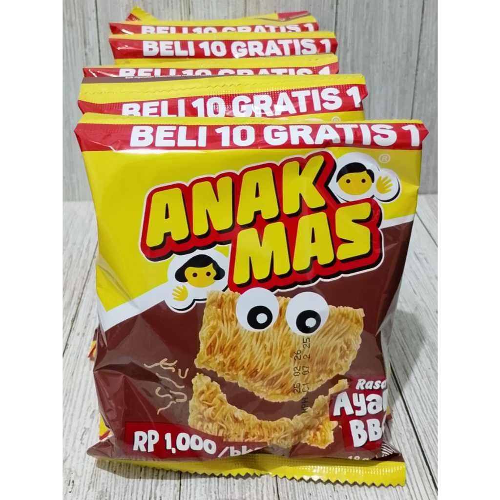 

Anak Mas Mie Kremes Ayam BBQ Geprek Promo 10+1
