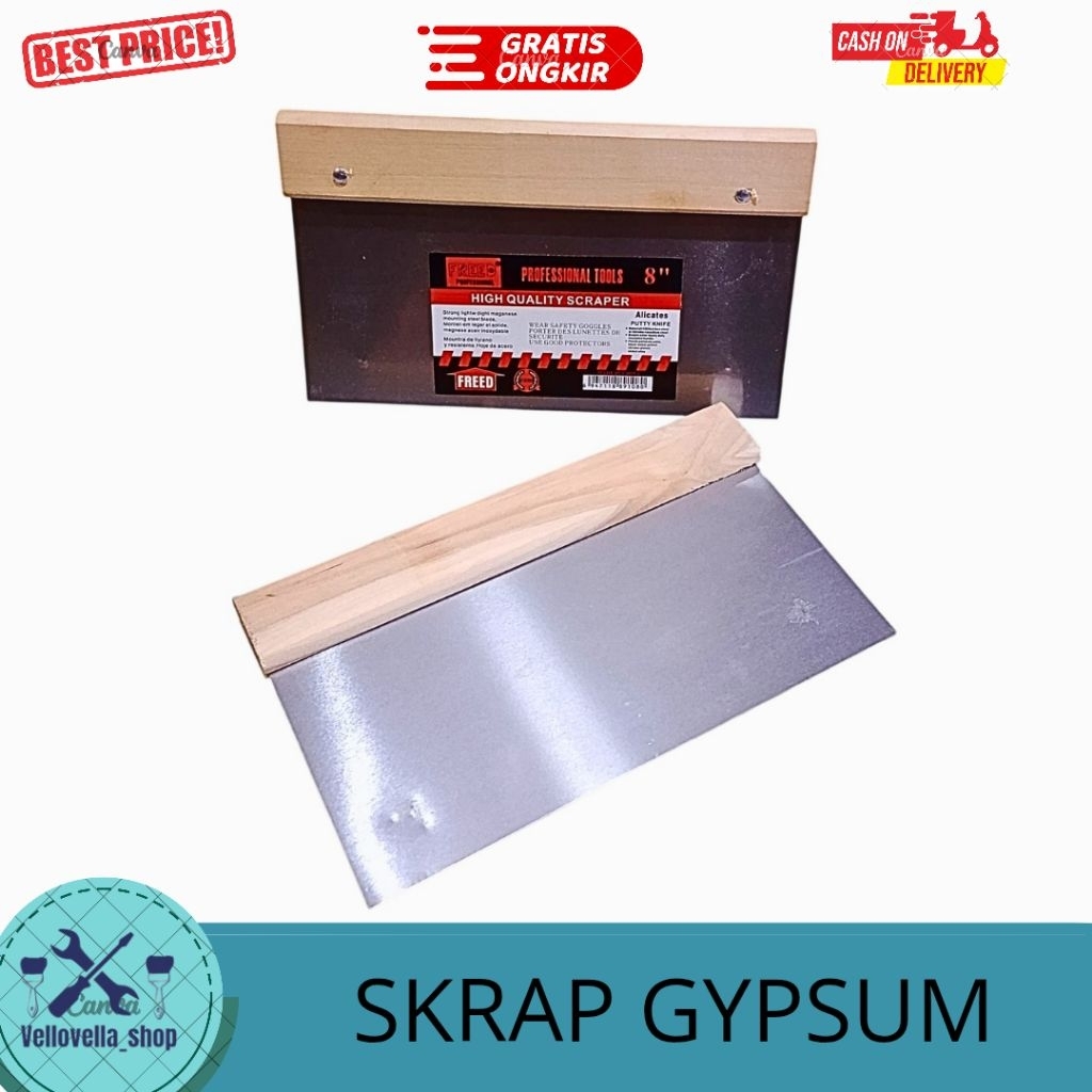 Kape skrap gypsum 8" Freed / Sekrap dempul 8"