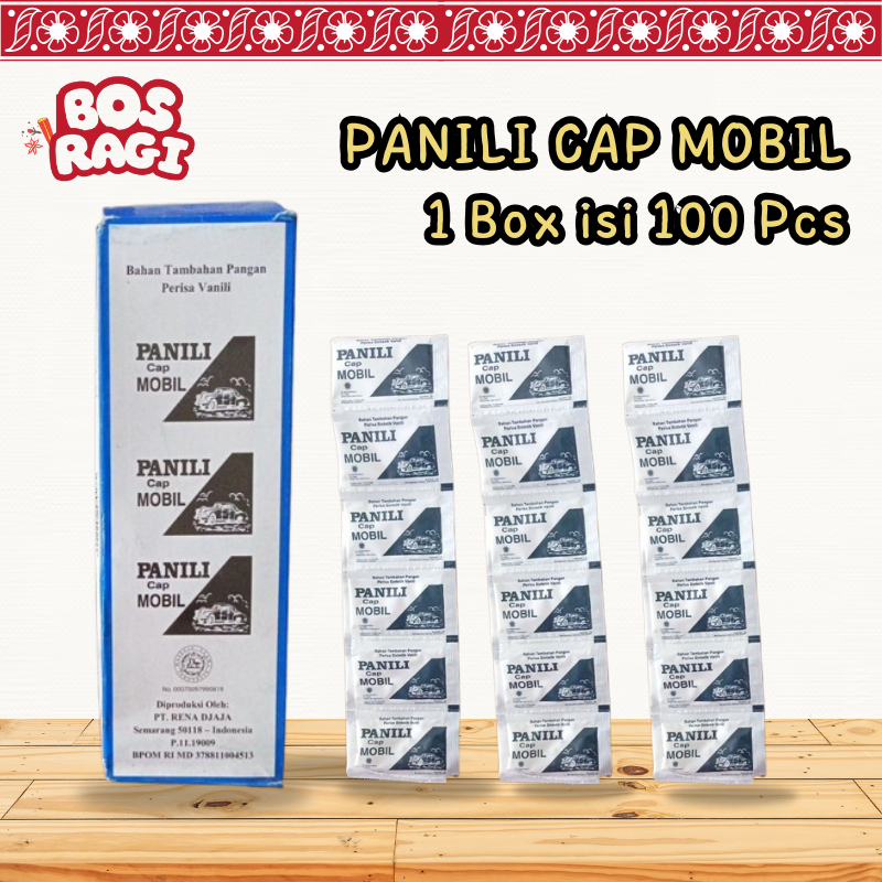 Panili Cap Mobil Vanilli Vanili 1 Kotak 100 Pcs Original