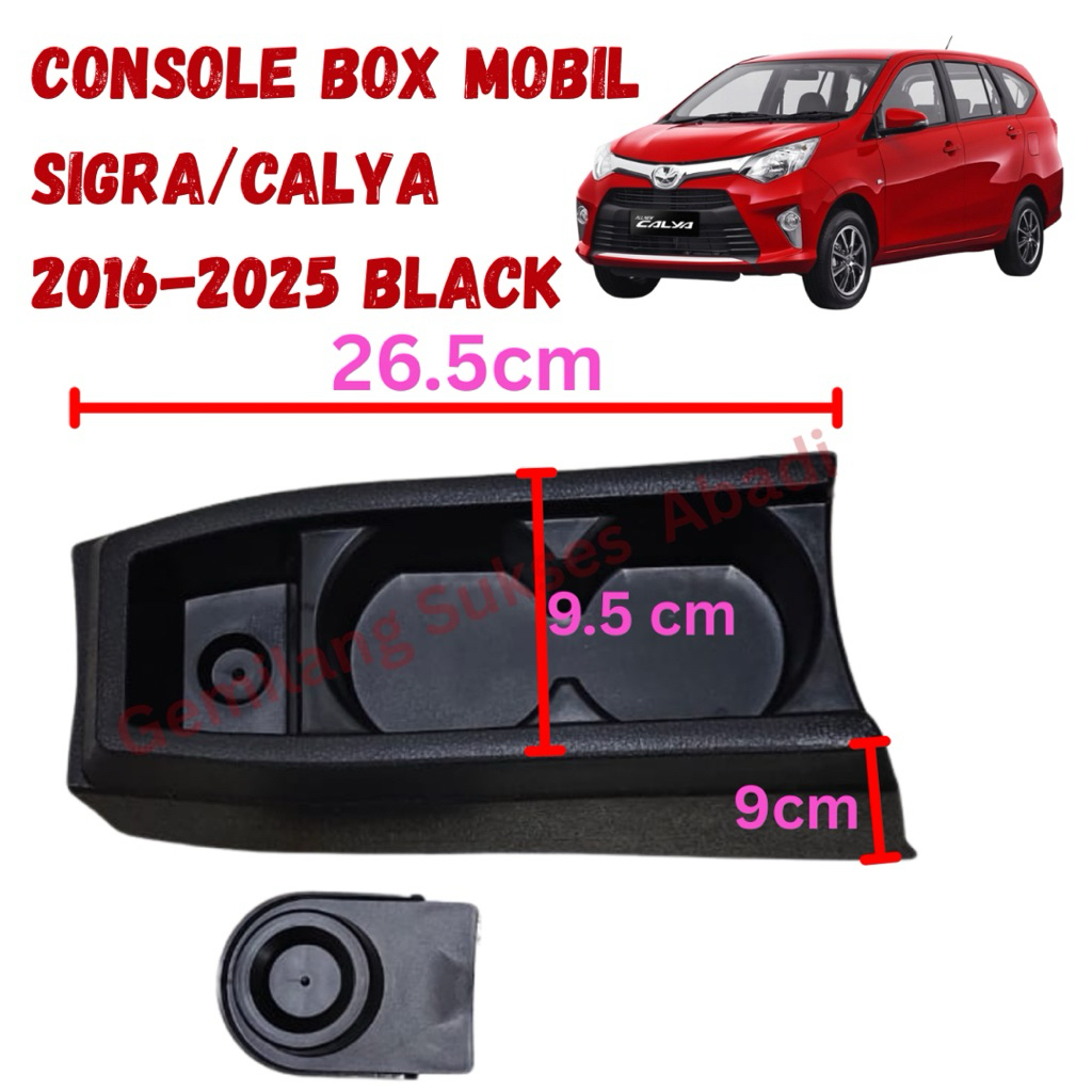 CONSOLE BOX KONSUL BOX MOBIL SIGRA CALYA MODEL ORIGINAL HITAM(KHUSUS SIGRA TYPE D TIDAK PAS TIDAK CO
