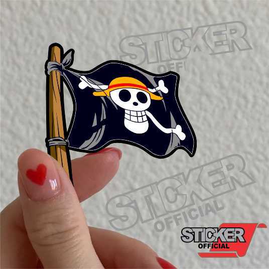CB9, stiker bendera one piece, anime one piece, hp, motor, stiker timbul