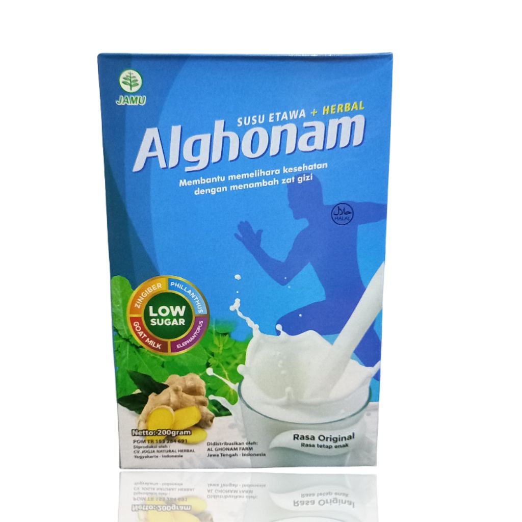 

Susu kambing Etawa Original ALGHONAM Plus Herbal 200 gr Bubuk