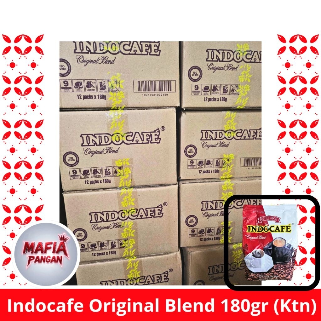 

Indocafe Original Blend 180 gram Karton isi (12 pcs)