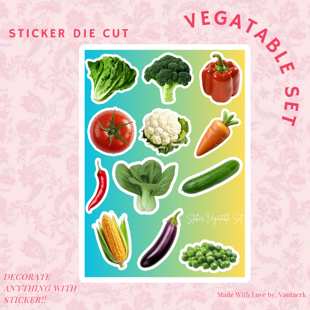 

Stiker Vegetable Sayuran Deco Jurnaling Scrapbook Aesthetic