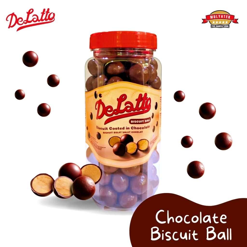 

Delatto Biscuit Coklat Ball 250 gram