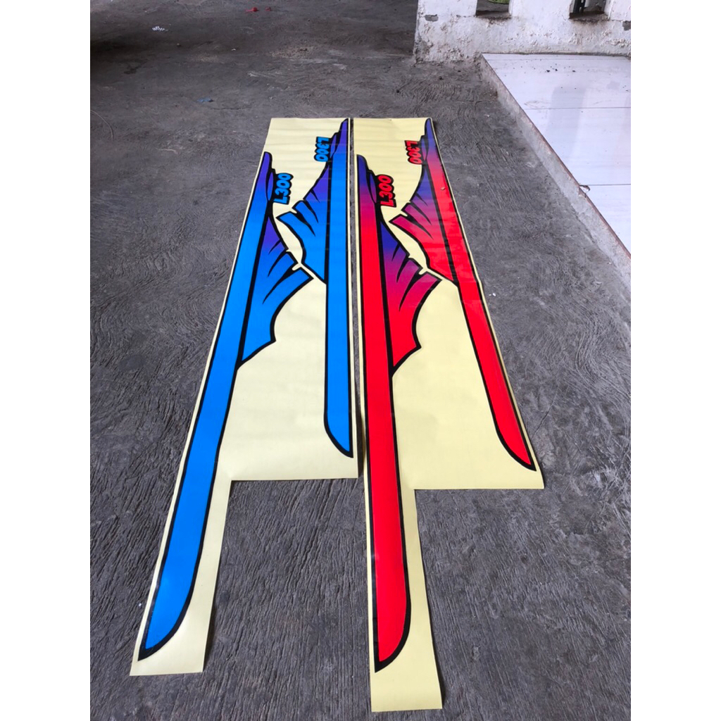 stiker mitsubishi L300 pick up bak / sticker L300 bak samping / stiker bak samping L300 / mitsubishi