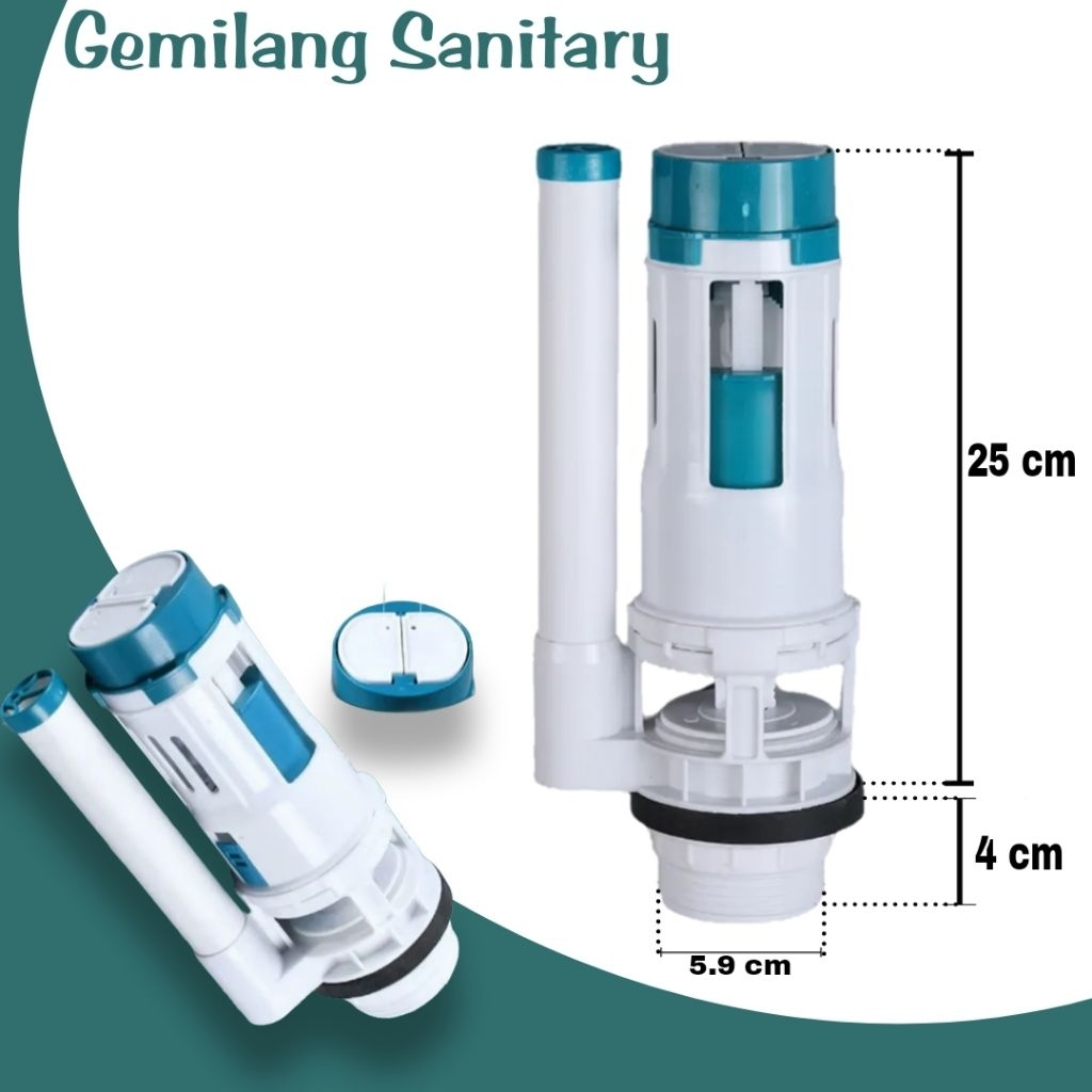 Pembilas Kloset Duduk Tombol Atas Pembilas Closet Flushing