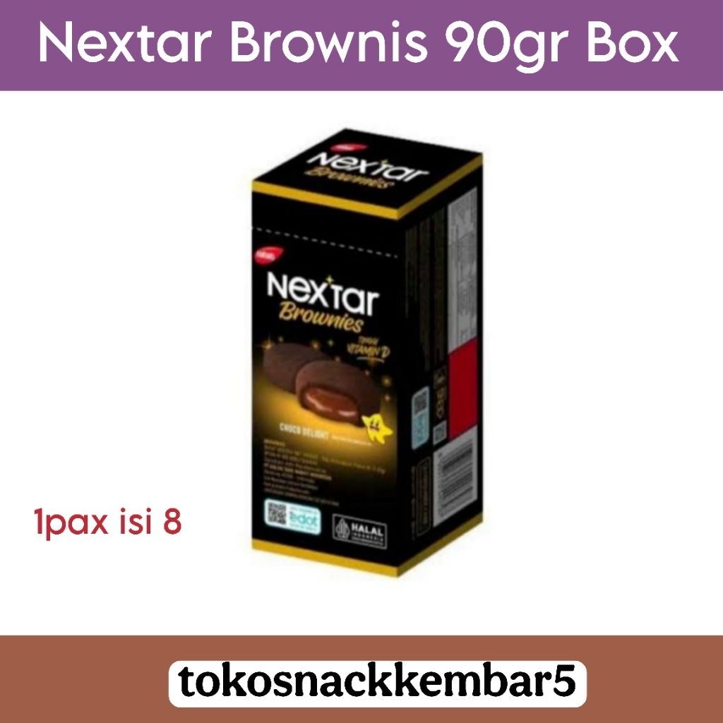 

Nextar Brownies 90gr isi 8s Box