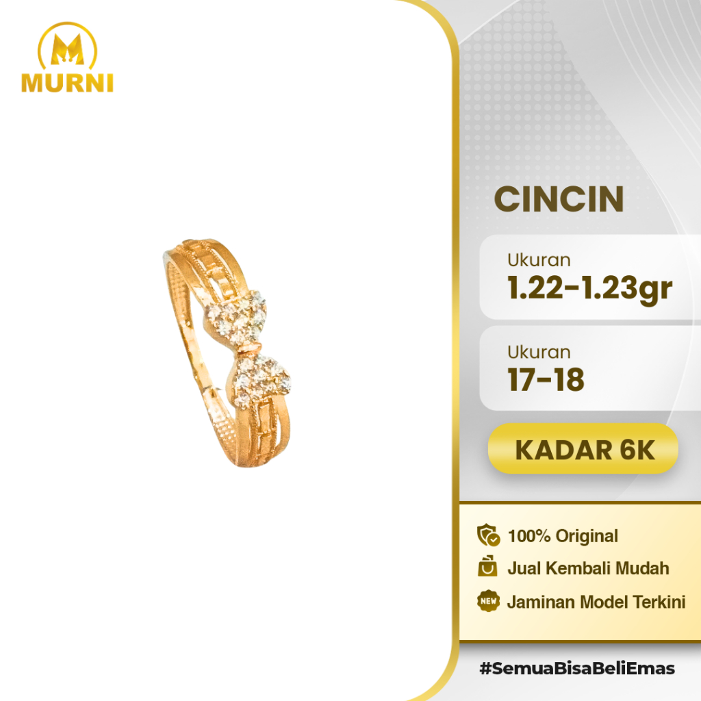 MURNI  Cincin Sparkling Bow 6K Toko Murni Bekonang