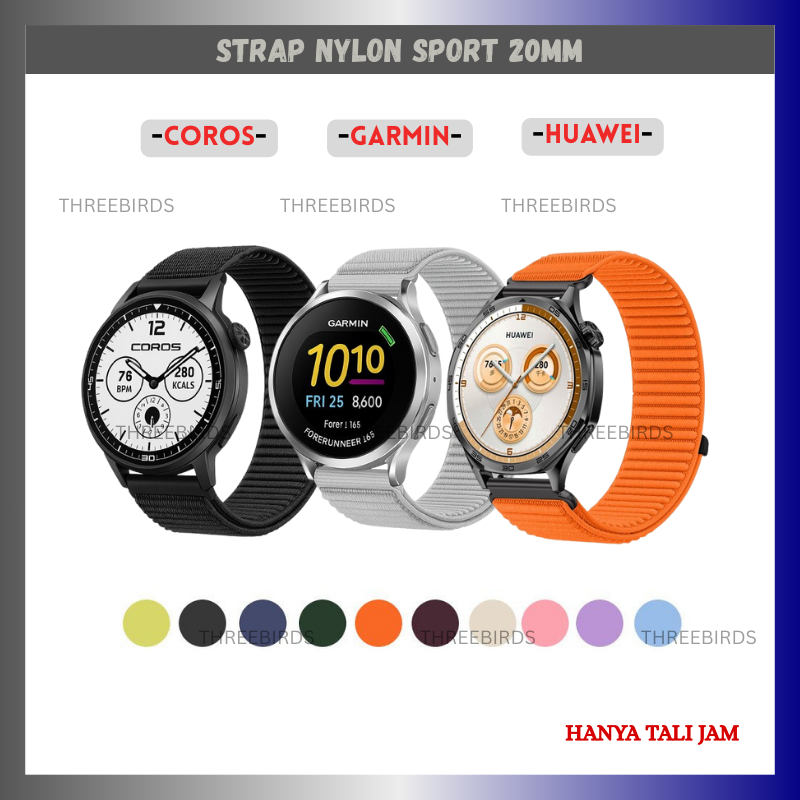 Tali Jam Strap Universal 20mm Quick Release GARMIN SAMSUNG Premiun Nylon Strap Style - Strap Nylon 2