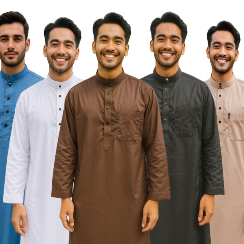 Jubah Pria Gamis Pria Reguler Jubah Pria Muslim Jubah Gamis Laki-Laki Jubah Gamis Pria