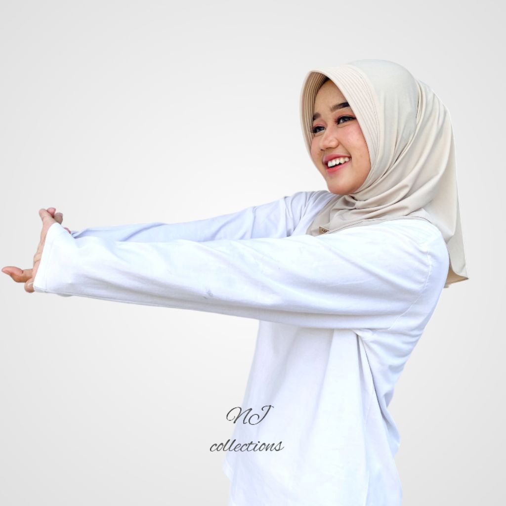 hijab instan sport daily sekolah jilbab volly/gym/senam/basket polos BAHAN JERSEY kerudung olahraga