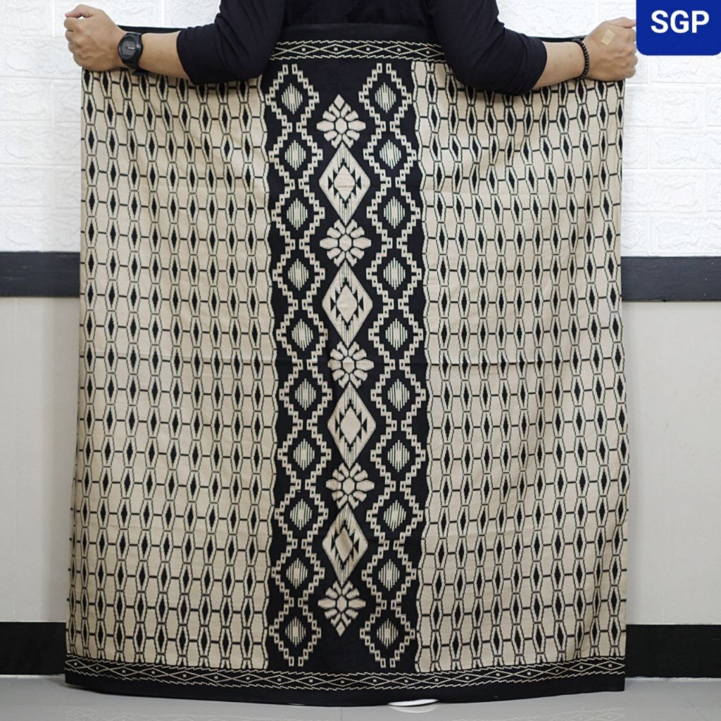 Sarung Goyor Botol ATBM Pria Jumbo Bahan Rayon Super Premium Terbaru Hitam Abu Boled.id
