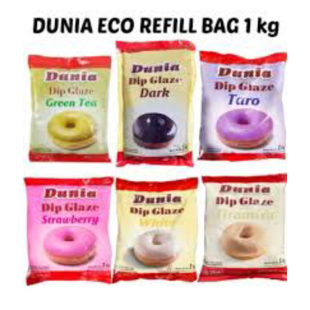 

GLAZE DUNIA ECO BAG 1 KG ALL VARIANT DONAT SELAI OLESAN TOPPING