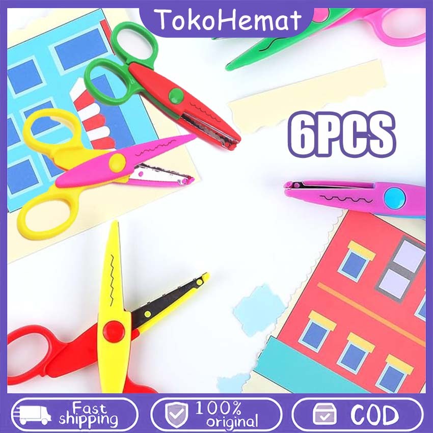 

Set Gunting Zigzag 6pcs Craft Scissor Gunting Motif Zigzag Dekoratif Diy & Scrapbook