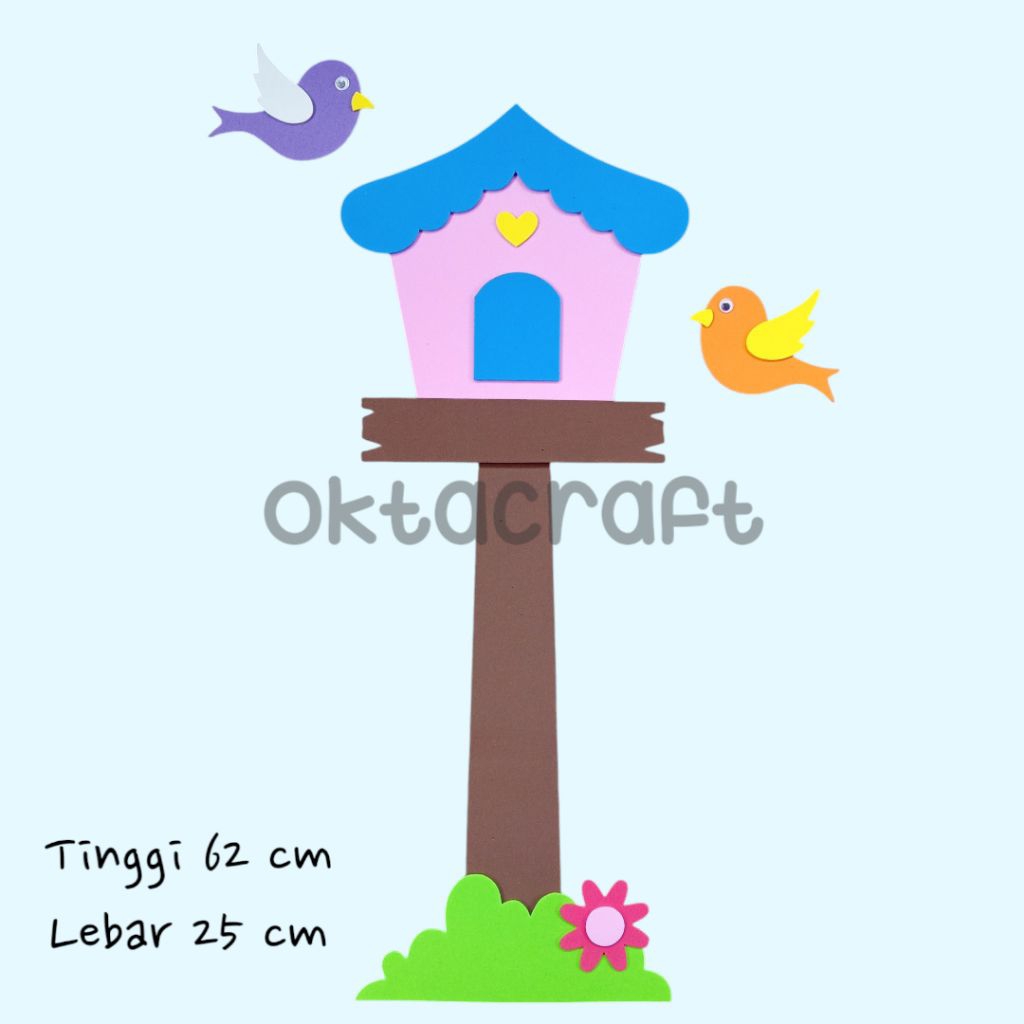 1 set ( 62×25 cm )/hiasan rumah burung/hiasan dinding kelas tk/hiasan dinding kelas sd/hiasan dindin
