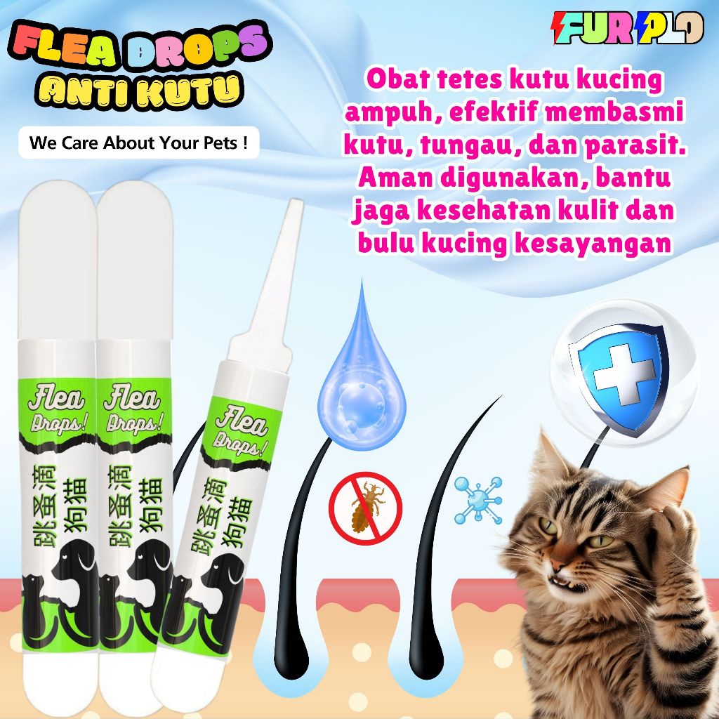 Obat Kutu Kucing Tetes Kutu Tetes Kucing Di Jamin Basmi Kutu Kucing Ampuh FURPLO