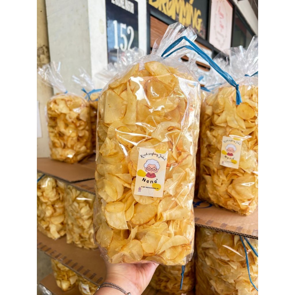 

KERIPIK SINGKONG JADUL Nene 1kg teman ngemiL