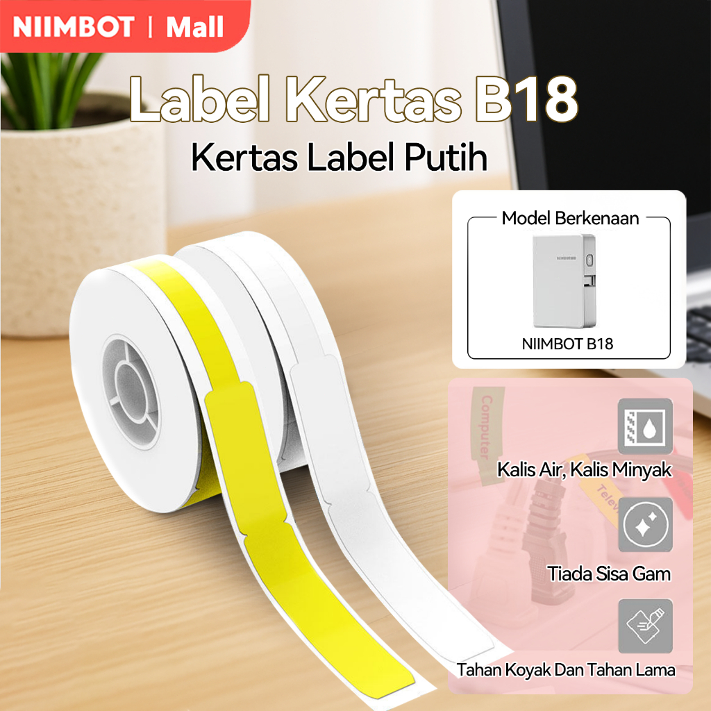 

NIIMBOT B18 Label Cable Sticker Paper, Tahan Air Dan Tahan Minyak, Warna Tidak Pudar