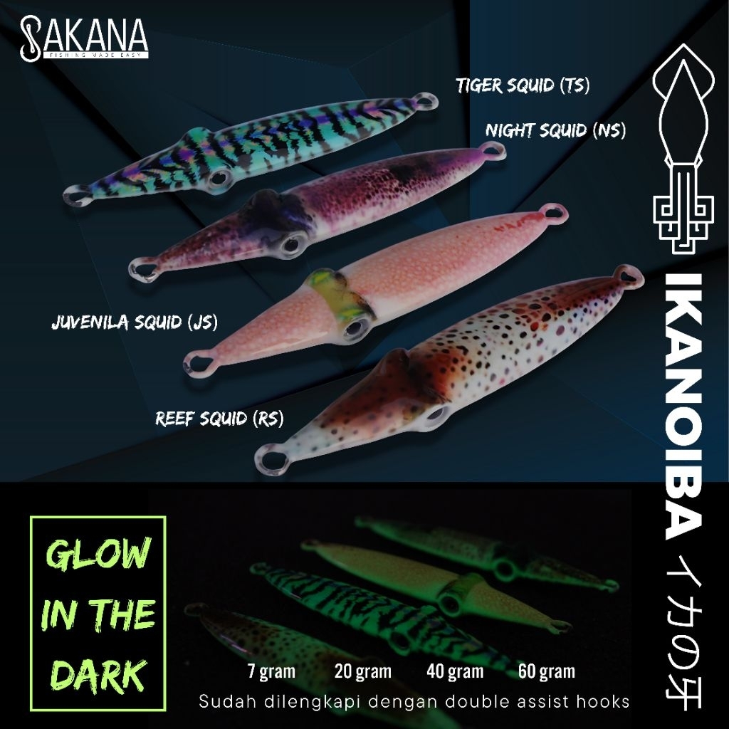 Metal Jig SAKANA IKANOIBA Cumi Cumi