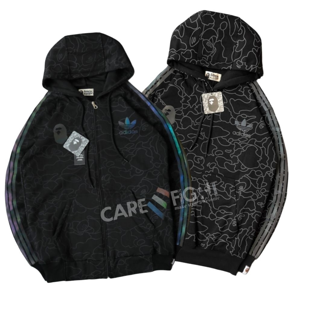 Jaket Hoodie Adidas Bape Techno Premium