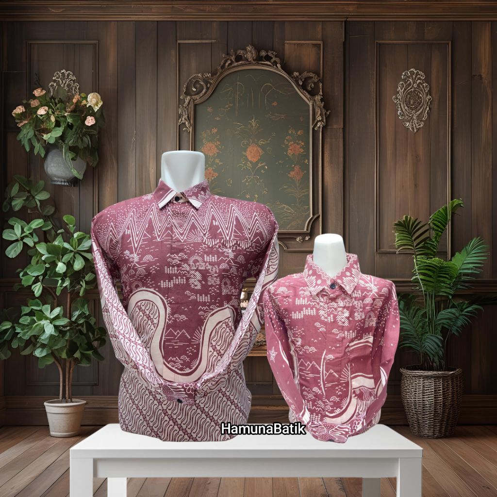 Couple Kemeja Batik Solo Bapak dan Anak