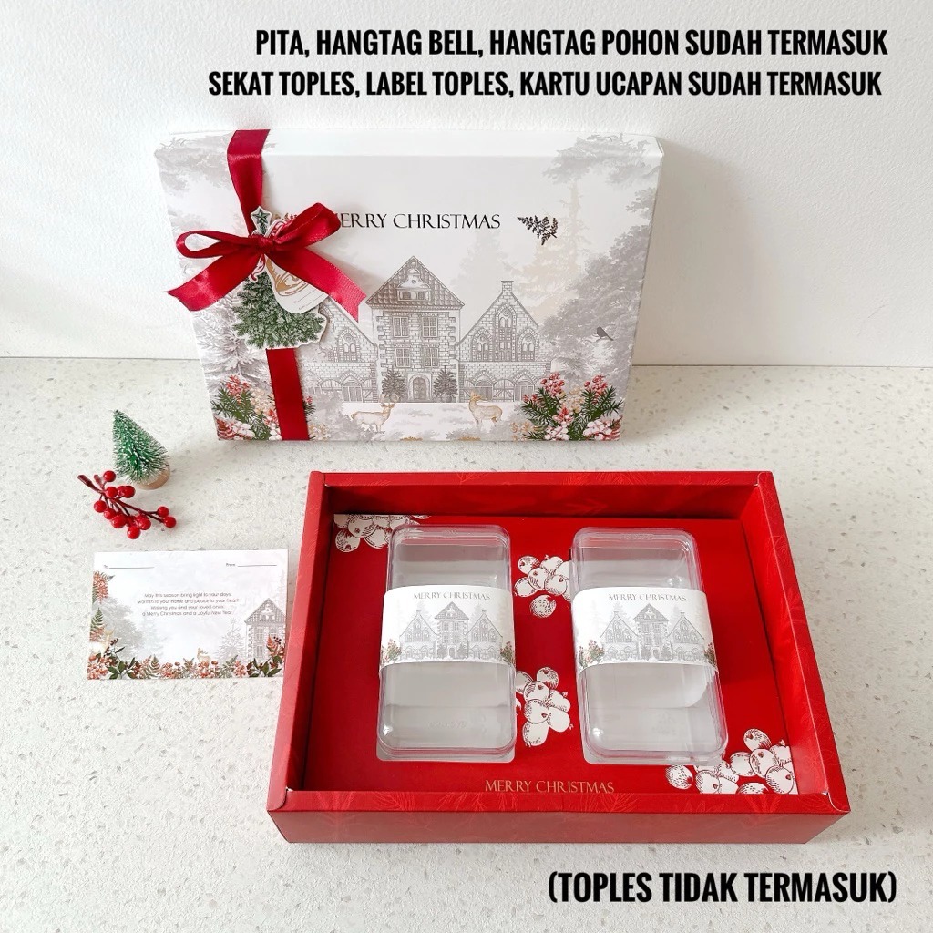 

(Isi 5 Pcs) Box Eden | Kotak Kue Natal | Box Natal | Dus kue kering Natal NEW