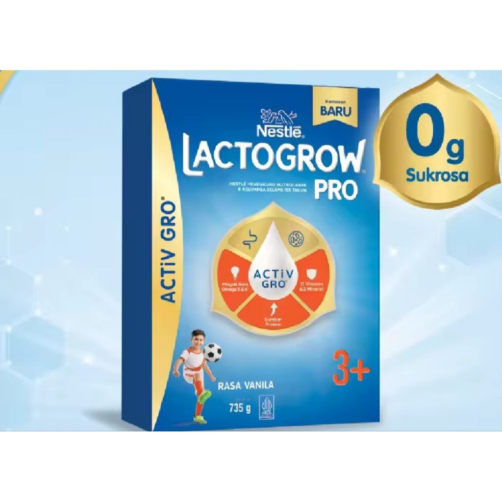 

LACTAGROW 3+ Susu Bubuk Vanila 735Gr