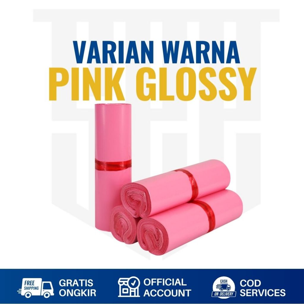 

Plastik Polymailer 25x40cm isi 100 Warna Pink Glossy | Plastik Packing Online Murah | Plastik Paketan