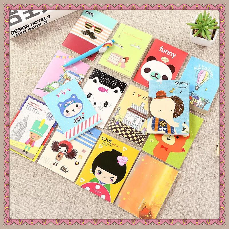 

Buku Tulis Mini Cartoon Note Book Kartun Catatan Memo Notepad Lucu Anak Sekolah Impor Murah