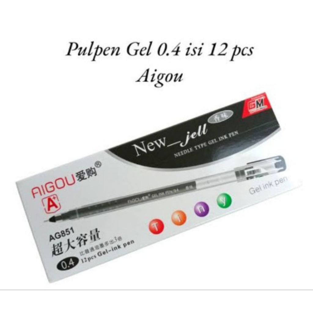 

Pulpen new jell 0,4 isi 12pcs