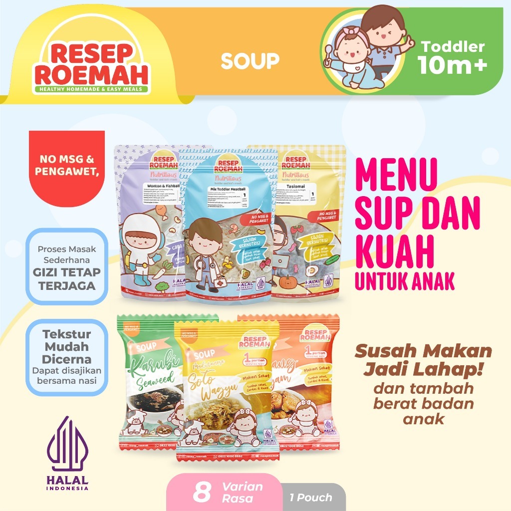 

Resep Roemah Menu Sup dan Kuah untuk Anak / Ready To Heat Soup / Makanan Sehat Anak / Homemade Frozen Food / No MSG